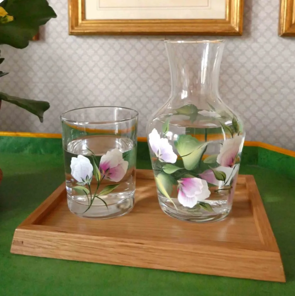 Sweet Pea Carafe And Tumbler