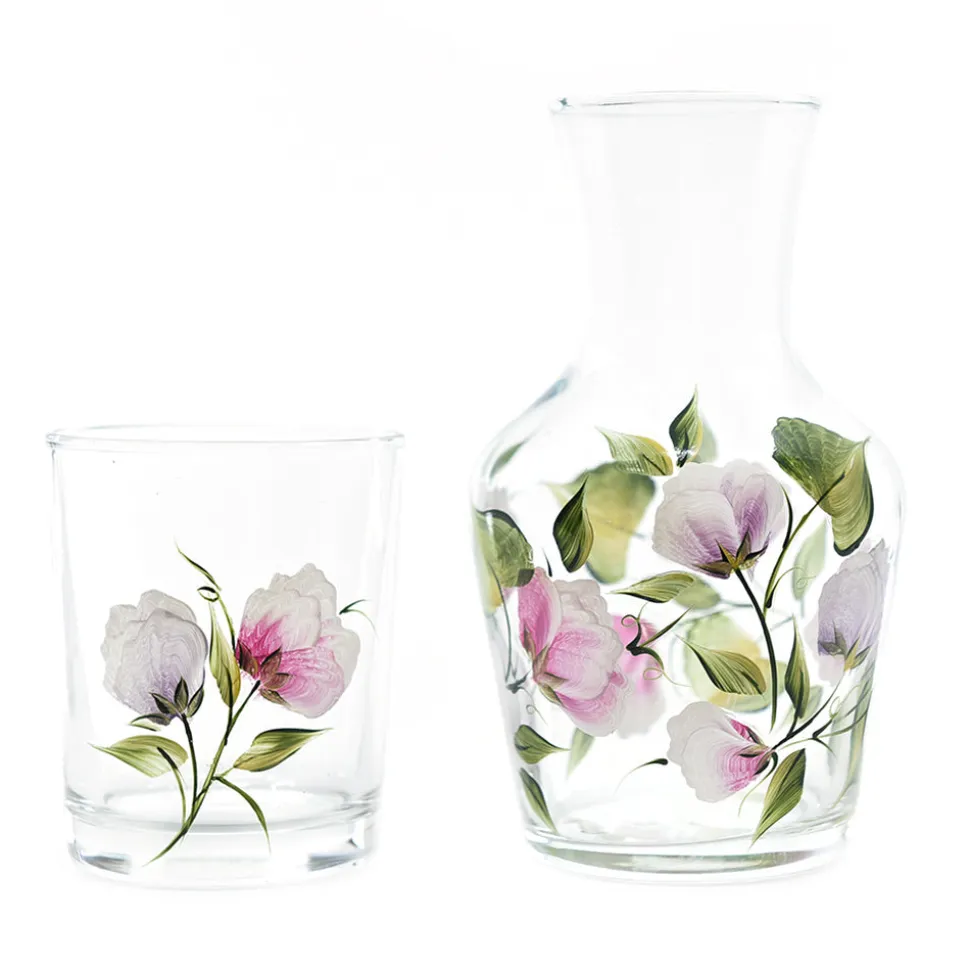 Sweet Pea Carafe And Tumbler