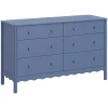 Swell 6-Drawer Assembled Dresser in Cove Blue