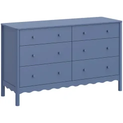 Swell 6-Drawer Assembled Dresser in Cove Blue