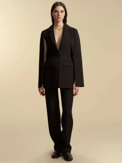 Tailored Basque Cape in Black