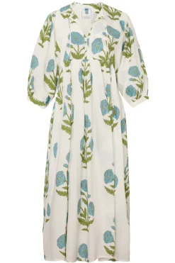 Taj Maxi Dress in Blue Flower