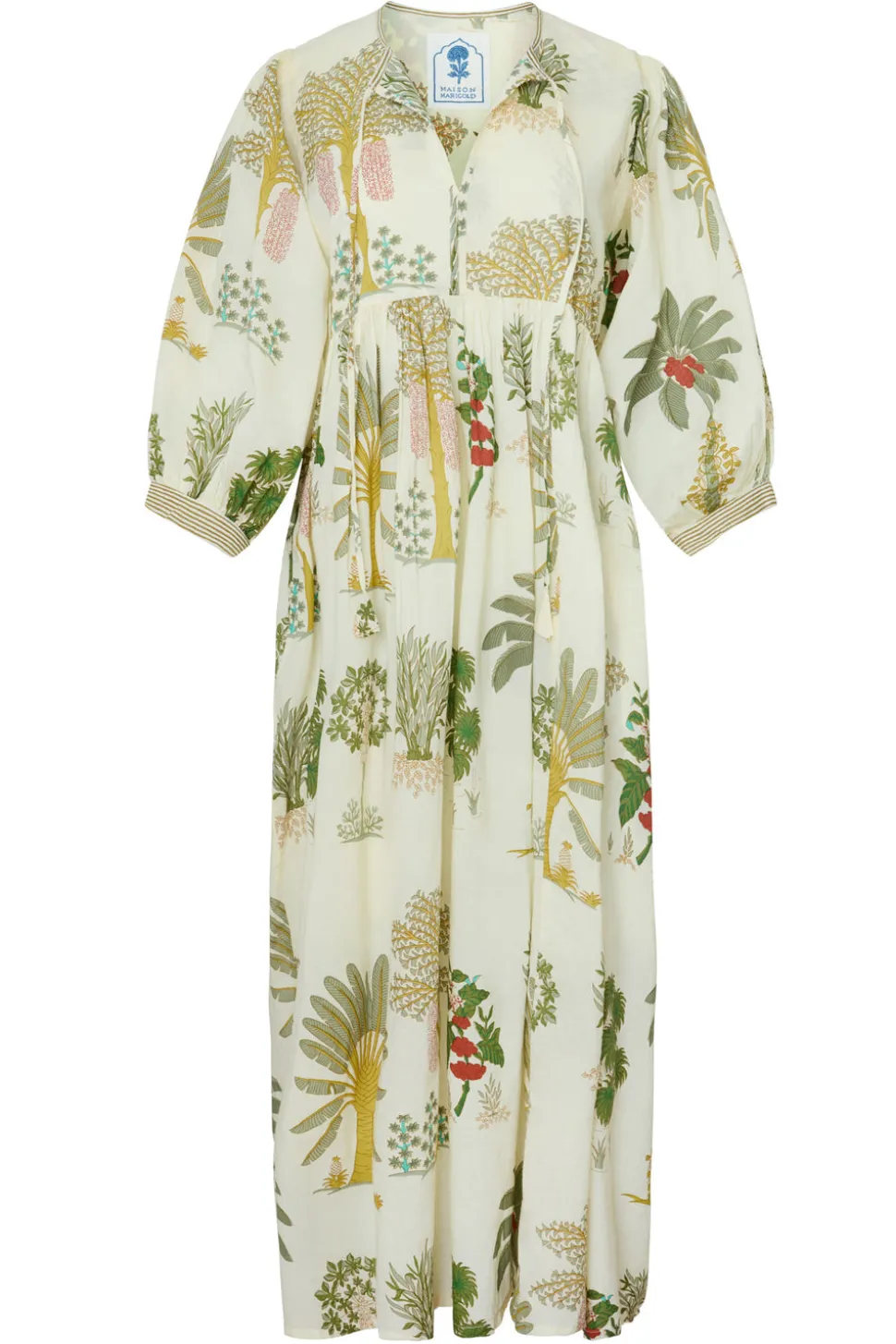 Taj Maxi Dress in Palm Natural