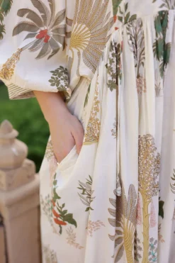 Taj Maxi Dress in Palm Natural