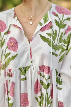 Taj Maxi Dress in Pink Flower