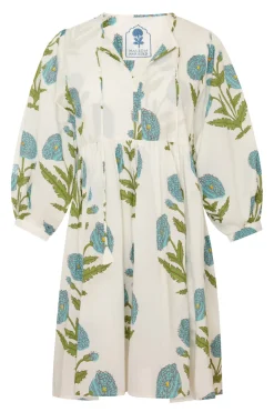 Taj Mini Dress Blue Flower