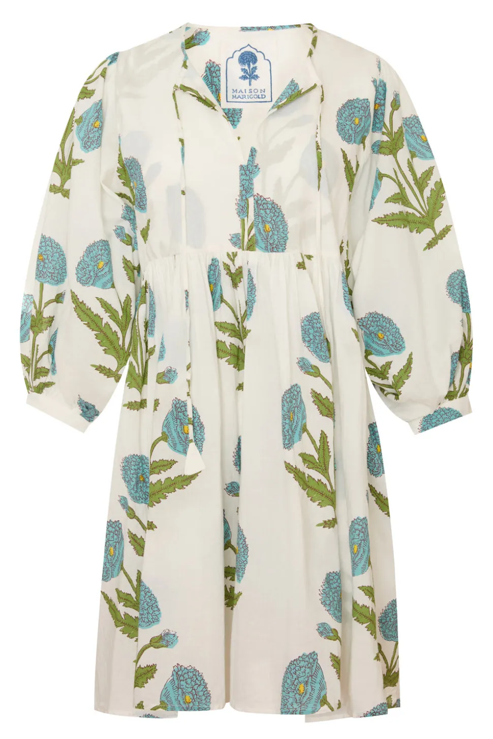 Taj Mini Dress Blue Flower
