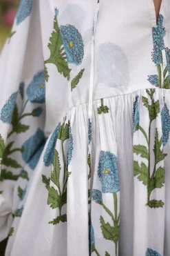 Taj Mini Dress Blue Flower