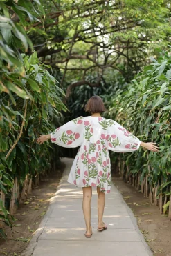 Taj Mini Dress in Pink Flower