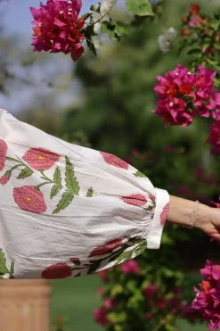 Taj Mini Dress in Pink Flower