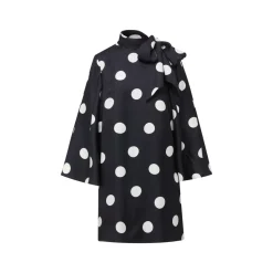 Talia Dress In Jumbo Dancing Dot Silk Twill