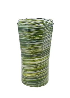 Tall Hand Blown Tumbler in Avocado Mix, Set of 6