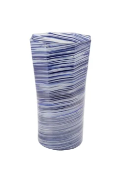Tall Hand Blown Tumbler in Indigo Mix, Set of 6
