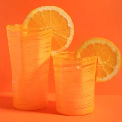 Tall Hand Blown Tumbler in Corn, Set of 6