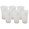 Tall Hand Blown Tumbler in Grey, Set of 6