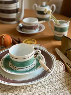 Tangerine Dessert Plate In Brown