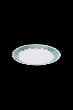 Tangerine Dessert Plate In Cactus Green