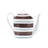 Tangerine Tea Pot In Brown