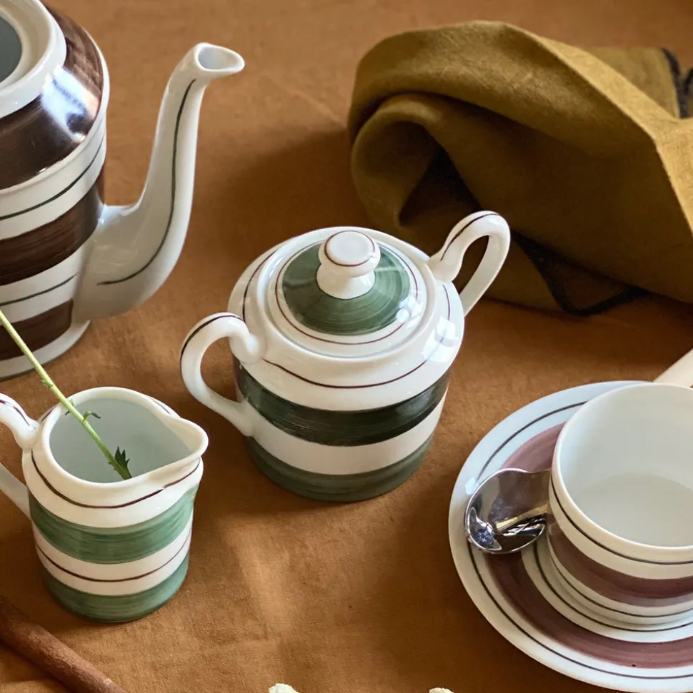 Tangerine Tea Pot In Brown