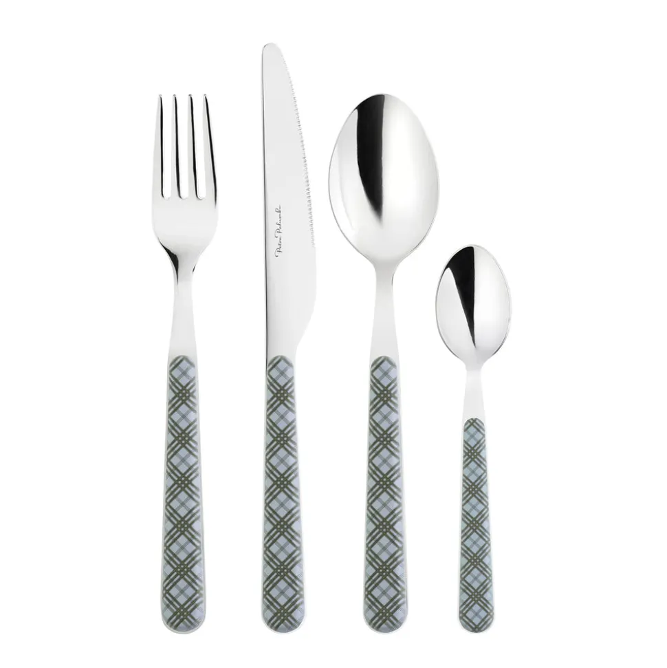 Tartan Cutlery in Blue, Set of 4