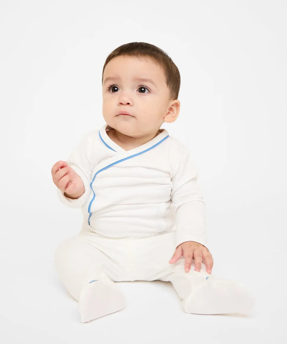 Tatum Baby Pant in Blue Piping