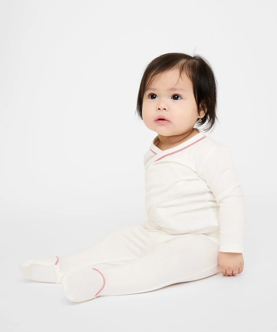 Tatum Baby Pant in Rose Piping