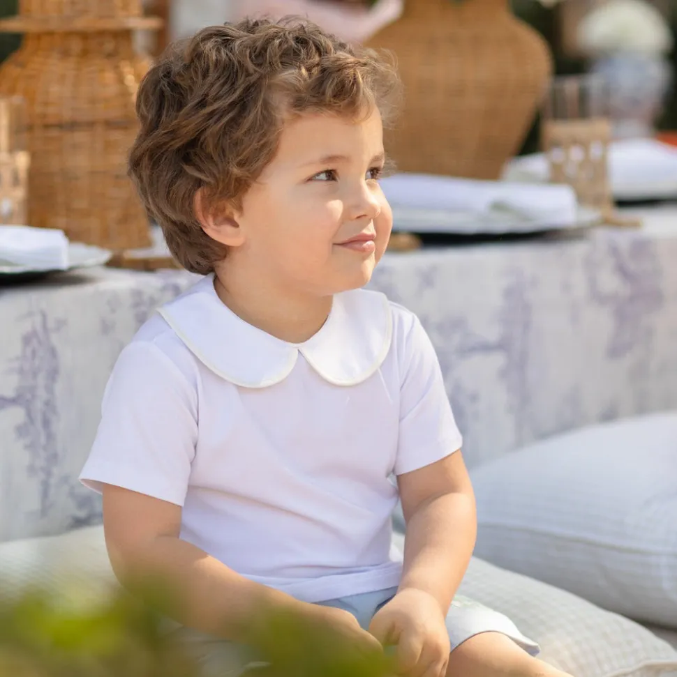 Teddy Peter Pan in Classic White