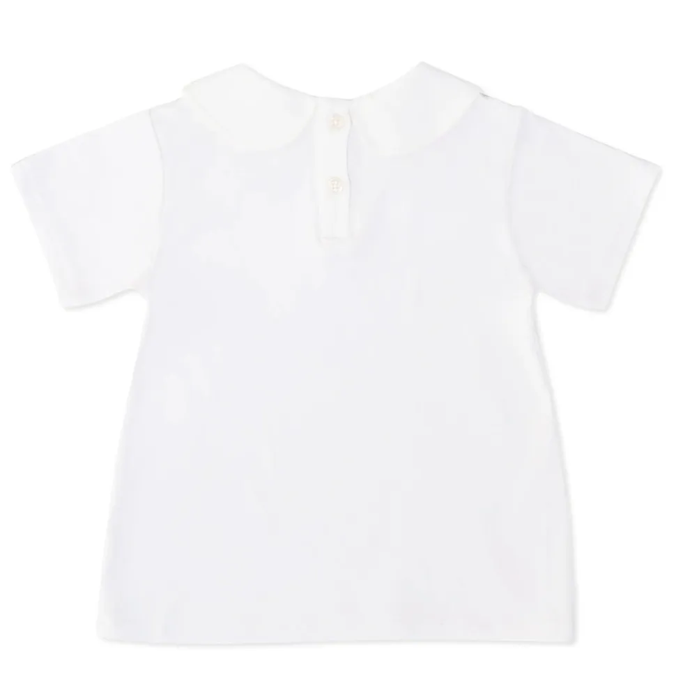 Teddy Peter Pan in Classic White