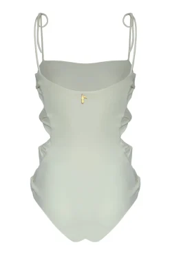 Tejada Pleated One Piece in Ivory