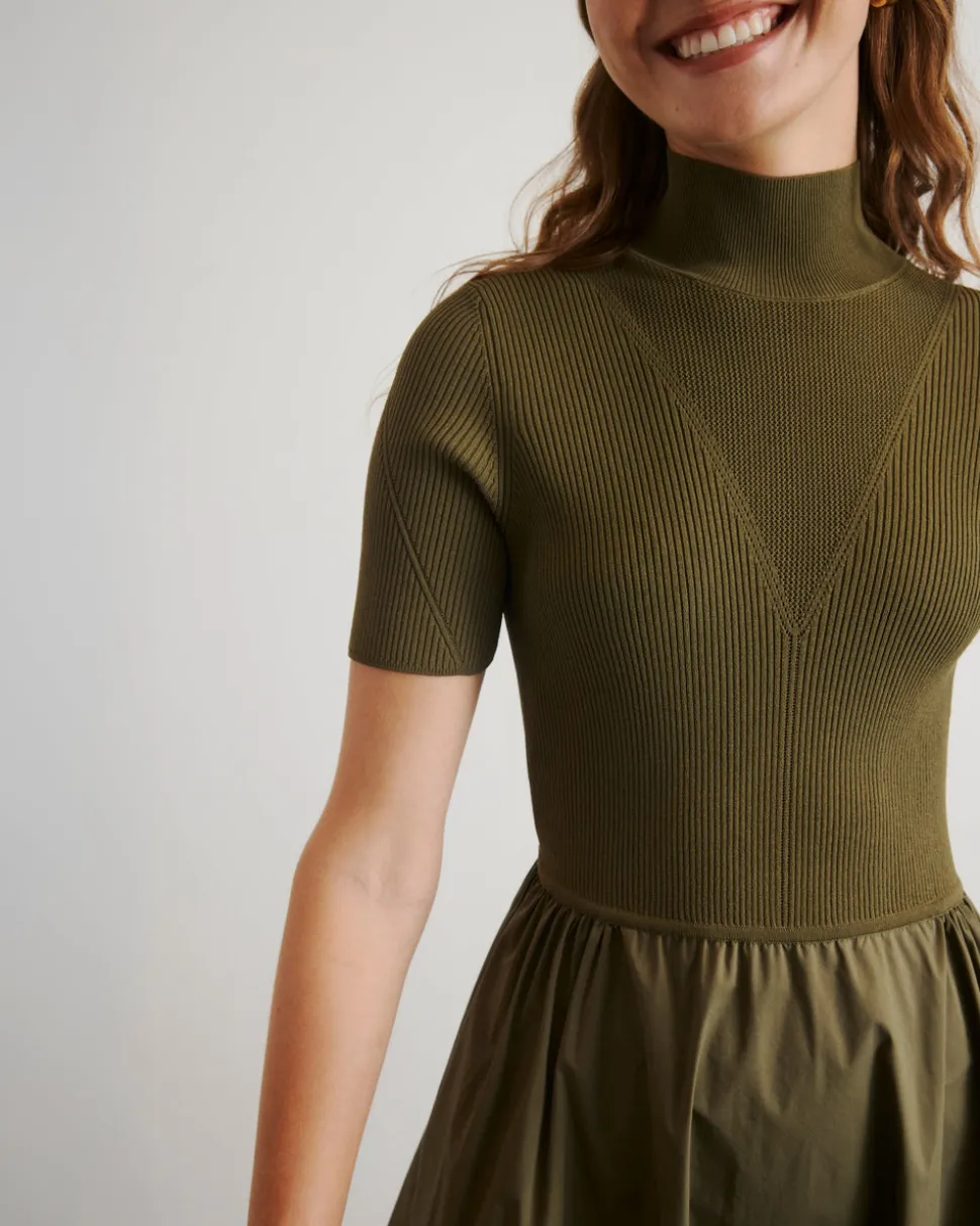 Teresa Knit Dress in Fern