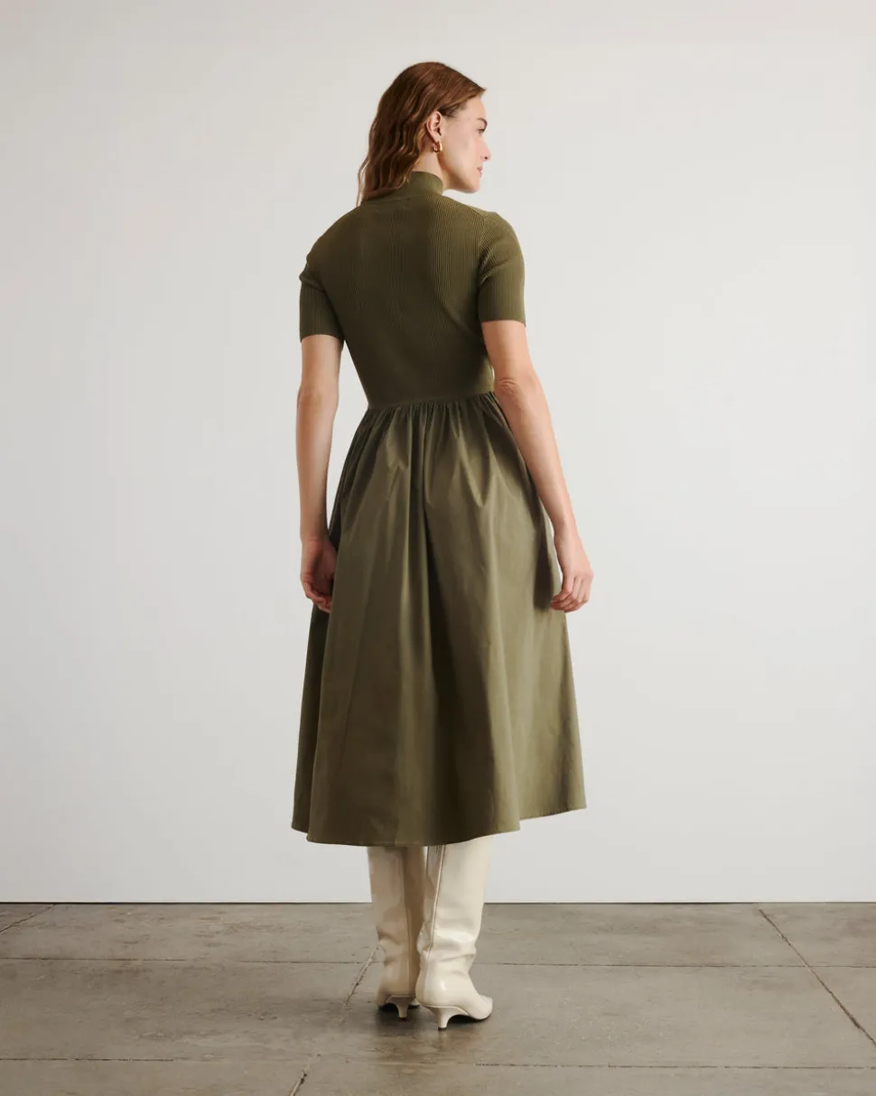 Teresa Knit Dress in Fern