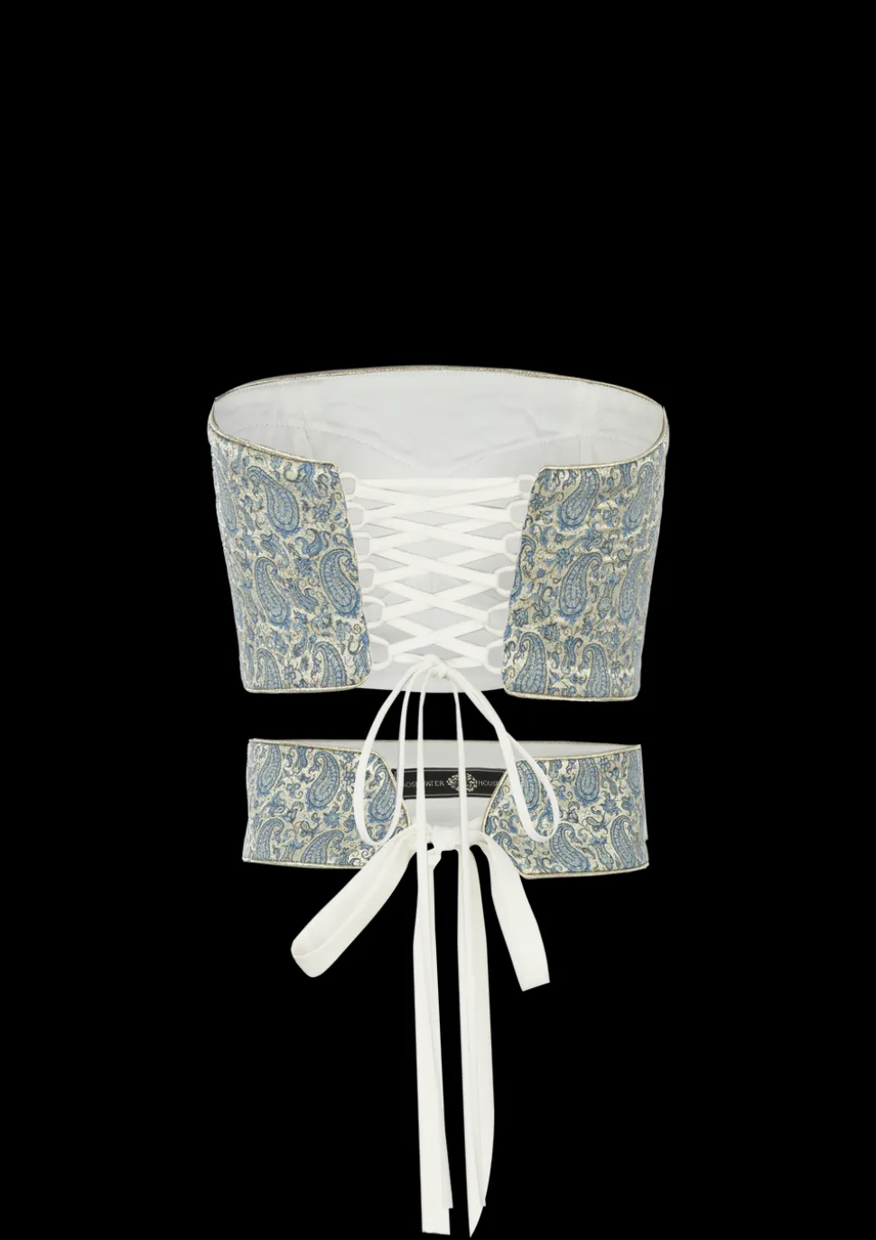 Termeh Jahan Top in Blue & Silver Paisley