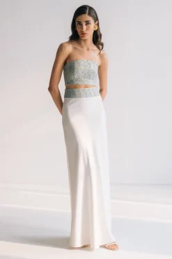 Termeh Jahan Top in Blue & Silver Paisley