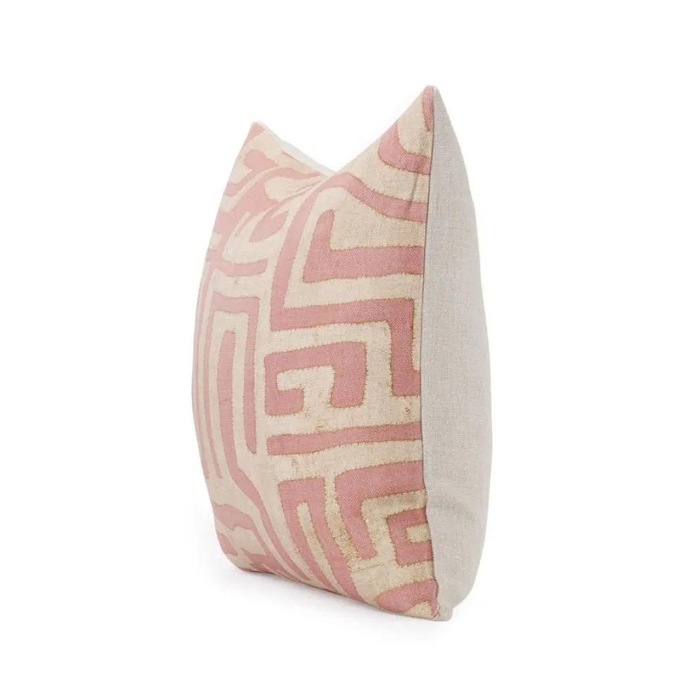 Terracotta Classic Kuba Cloth Pillow