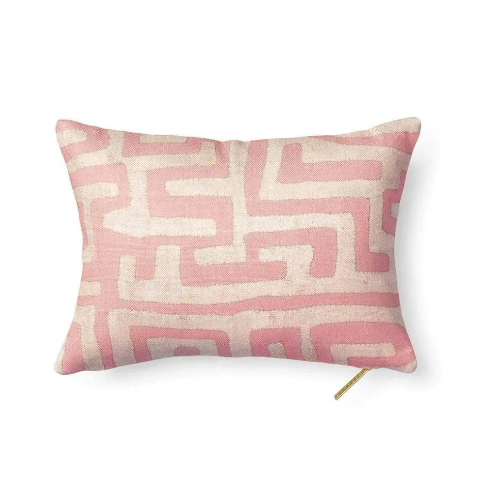 Terracotta Classic Kuba Cloth Pillow