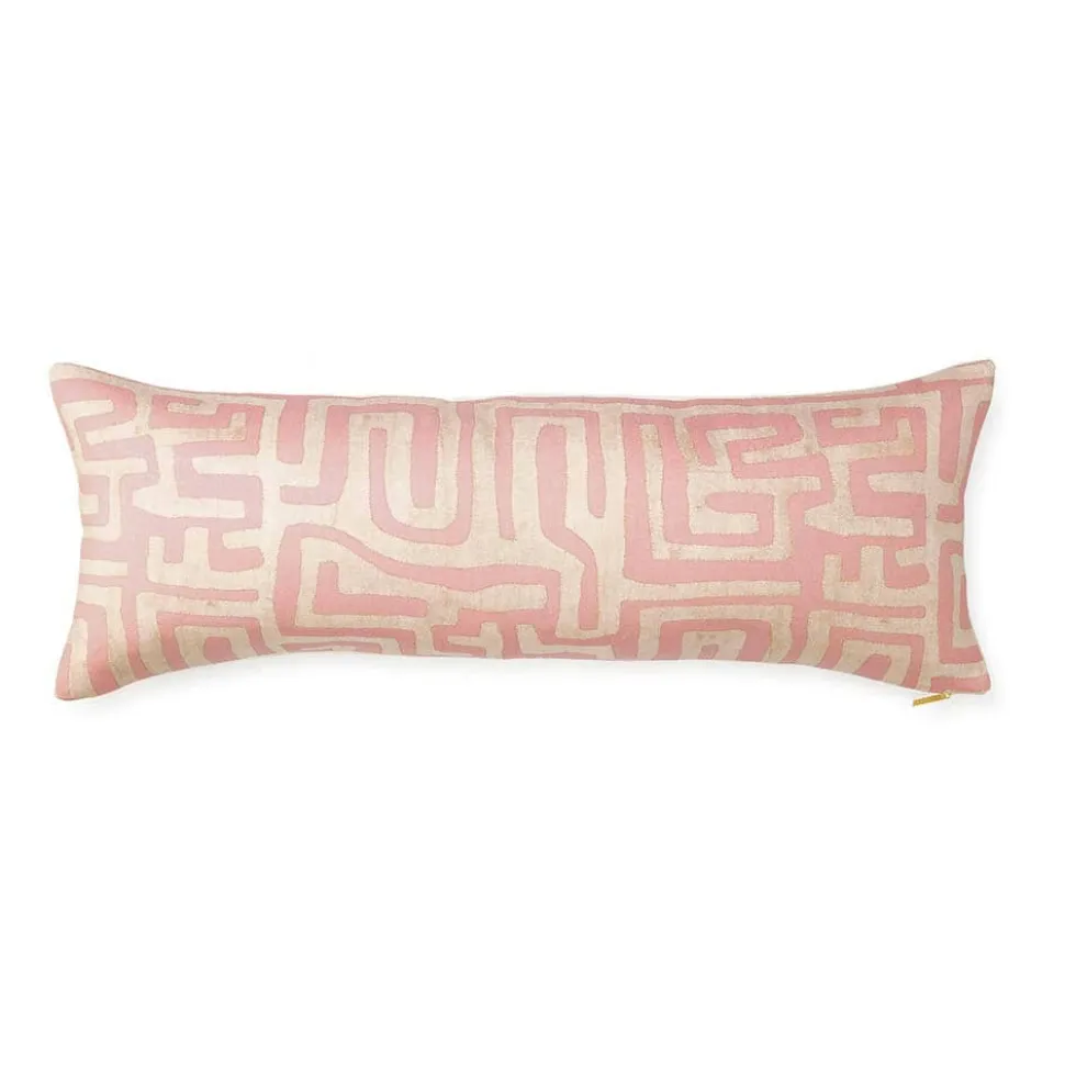 Terracotta Classic Kuba Cloth Pillow