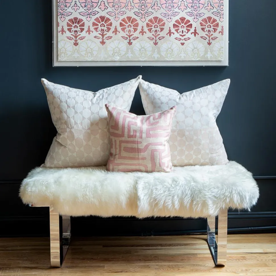 Terracotta Classic Kuba Cloth Pillow