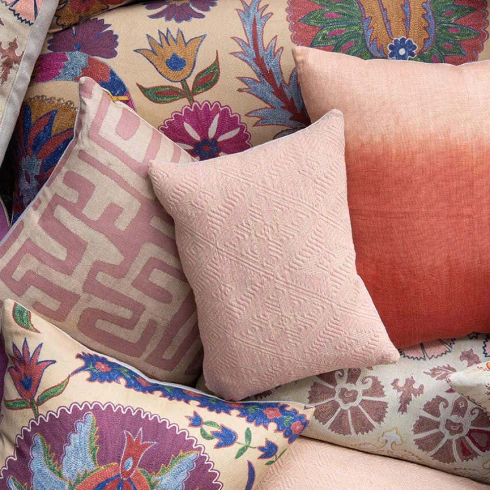 Terracotta Classic Kuba Cloth Pillow