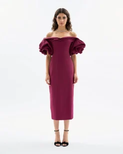 Tess Dress in Merlot