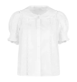 The Adelaide Top - White Broderie Voile
