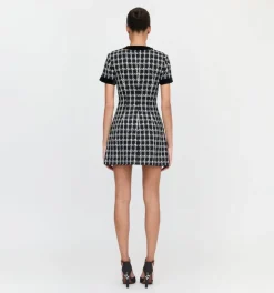 The Allegra Dress in Black and White Tweed