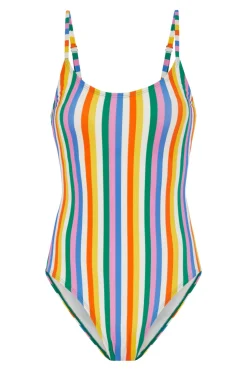 The Amalfi One Piece in Rainbow Stripe