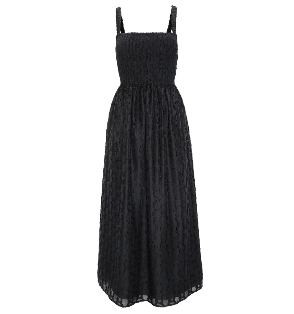 The Anita Nap Dress in Black Fil Coupe