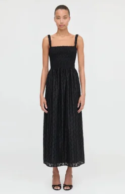 The Anita Nap Dress in Black Fil Coupe