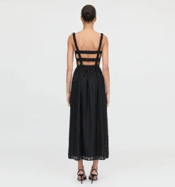 The Anita Nap Dress in Black Fil Coupe