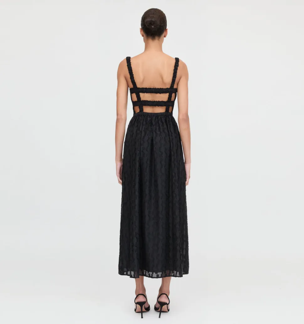 The Anita Nap Dress in Black Fil Coupe