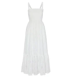 The Anjuli Nap Dress in White Trellis Broderie