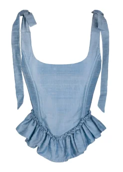 The Antoinette Corset In Powder Blue