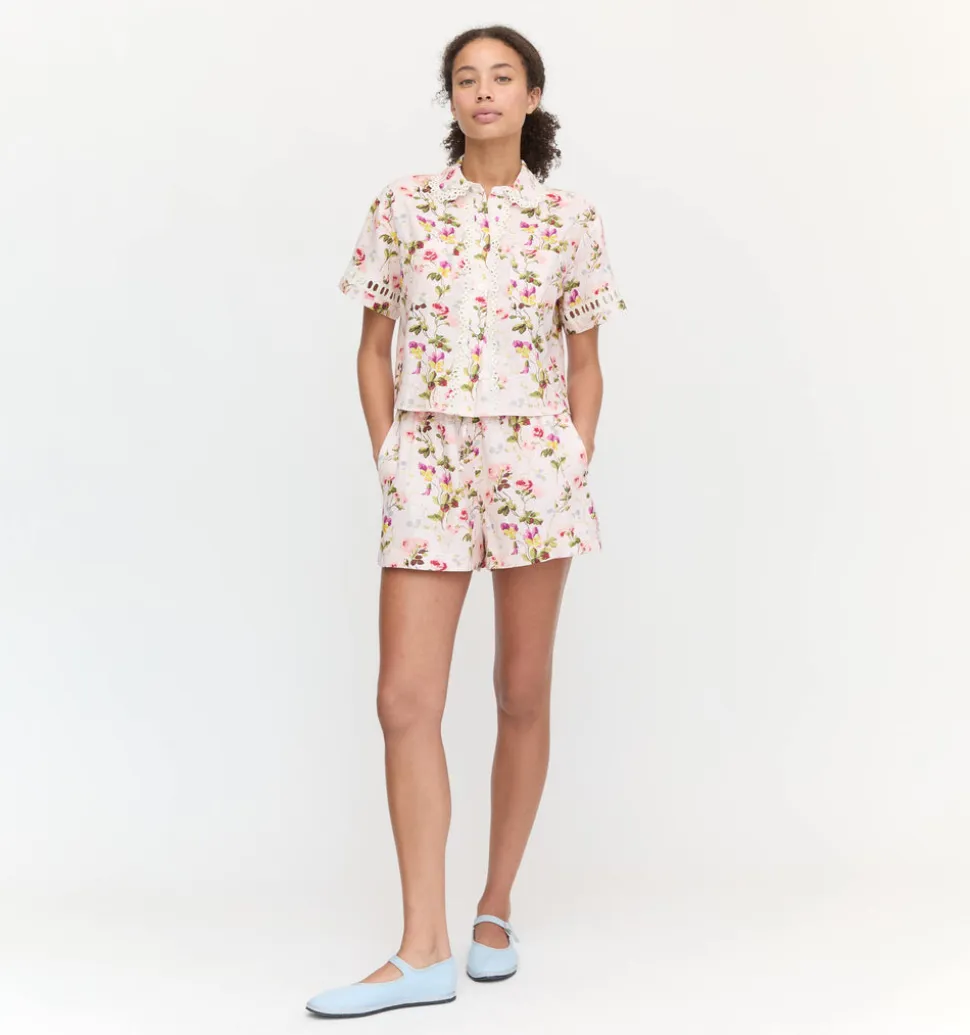 The Audrey Shorts in Pink Bluebonnet