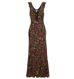 The Augustina Dress in Black Palampore Floral